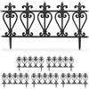 Relaxdays Recinzione per Aiuole, Set da 6 Pannelli per Cortile e Giardino, Bordure in Plastica, HxL: 32,5 x 61 cm, Nero