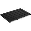 Relaxdays Pedana Doccia in bambù, 54 x 36 cm, Tappetino Antiscivolo per la Vasca e la Sauna, Interno ed Esterno, Nero