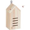 Relaxdays Casetta per Coccinelle, Hotel per Insetti da Giardino, Legno Non Trattato, da Appendere, 25x12x10 cm, Naturale