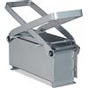 Relaxdays Bricchettatrice per Cartone, Pressa per Carta, Compattatore Manuale in Acciaio, HLP 24 x 30 x 12,5 cm, Argento