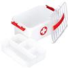 Relaxdays Scatola Medicine Cassetta Pronto Soccorsi per Conservare i Medicinali Plastica HLP: 14,5 x 30 x 21 cm, bianca