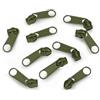cyclingcolors 10x Cursore Cerniera Ricambio Kit di Riparazione per Cerniera Testa N°5 Cursori per Vestiti Borse Giacche Borse Valigie Jeans, grigio verde