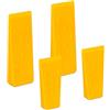 Relaxdays Cuneo Spaccalegna, Set da 4 Spacca Legna Manuali, 14 e 21 cm, Accessori per Abbattimento Alberi, Giallo
