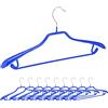 Relaxdays Grucce per Completi, Set da 10, Spalline Larghe Antiscivolo Stampelle con Rivestimento in Gomma, 45 cm, Blu