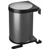 Relaxdays Pattumiera Sottolavello 12 L, Bidone Estraibile per Spazzatura Differenziata in Cucina, 37x28x28,5 cm, Acciaio