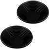 Relaxdays Set 2 Setacci per Oro, Kit Metal Detector Cerca Metallo, Batea Fiume, Gold Pan HxD: 8 x 38 cm, Plastica, Nero