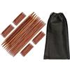 Relaxdays Kit Ferri Doppia Punta, Set da 75 Knitting Needles per Lavorare a Maglia, 15 Misure: 2 mm Fino 10 mm, Marroni