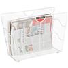 Relaxdays Portariviste, in Metallo, Organizer Porta Giornali, Autoportante, Salotto & Bagno, 27 x 39 x 17 cm, Bianco