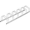 Relaxdays Portabici da Terra, Supporto per 6 Biciclette, E-Bike, Parcheggio Ruote Fino 50 mm, 26x168x33,5 cm, Argentato