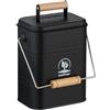 Relaxdays Pattumiera da Cucina per Umido, Cestino per Organico 3,5 L, Secchio Rifiuti Compost, 2 Filtri Antiodore, Nero
