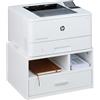 Relaxdays Supporto per Stampante con Cassetto e 2 Scomparti, Organizer Scrivania Portastampanti, HLP 22x40x30 cm, Bianco