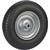 Relaxdays Ruota per Carriola 4.00-8, Gomma Piena Antipanne, Ruotino Scorta Portapacchi, Antiforatura, 100kg, Nero Grigio