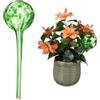 Relaxdays Set da 2 Sfere per Irrigazione, Dosatori di Piante, Irrigatori per Ufficio, Vacanza, Ø 9 cm, Vetro, Verde