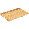 Relaxdays Pedana Doccia in bambù, 54 x 36 cm, Tappetino Antiscivolo per la Vasca e la Sauna, Interno e Esterno, Naturale