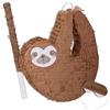 Relaxdays Pignatta Bradipo, Piñata Vuota con Bastone e Maschera, Gioco Festa di Compleanno Bambini, Carnevale, Marrone