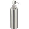 Relaxdays Dispenser di Sapone, Erogatore Ricaricabile, Accessori Bagno, WC, Cucina, Acciaio Spazzolato, 300 ml, Argento