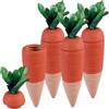 Relaxdays Sfere da Irrigazione a Goccia, Set da 4, Design a Carota, 100 ml ciascuno, Irrigatore per Piante, Colorato