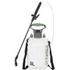 Relaxdays Spruzzatore a Pressione da 5 Litri, Ugello Regolabile, Nebulizzatore Acqua, con Cintura da Trasporto, Bianco