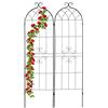 Relaxdays Supporti per Piante Rampicanti, Set da 2, HxL: 180 x 50 cm, in Ferro, per Piante, Tralicci ad Incastro, Nero