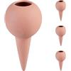 Relaxdays Sfere da Irrigazione a Goccia, Set da 4, Coni per Bottiglie da 1,5 Litri, Irrigatore per Piante, Terracotta