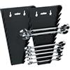Relaxdays Porta Chiavi Inglesi Magnetico da Parete, Set da 2, 12 Supporti per Attrezzi e Cacciaviti da 6-24 mm, Nero