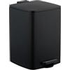 Relaxdays Pattumiera a Pedale da Cucina, Cestino Rifiuti da 20 L, Cestello Interno Rimovibile, Sacchetto, Ferro, Nero