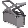 Relaxdays Bricchettatrice per Cartone, Pressa per Carta, Compattatore Manuale, in Acciaio, HLP 24 x 30 x 12,5 cm, Grigio