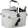 Relaxdays Borsa Frigo Termica, 28 L Cestino Spesa Pieghevole con Coperchio e Manico, Picnic Bag, Portavivande, Beige