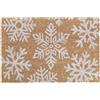 Relaxdays Zerbino Ingresso Esterno, Design Neve Natalizio, Fibra di Cocco, 60 x 40 cm, Tappetino per Porte, Antiscivolo
