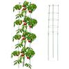 Relaxdays Set da 2 Sostegni Circolari per Pomodori, Piante Rampicanti, Rose, a 3 Gambe, in Metallo, HD: 150x28 cm, Verde