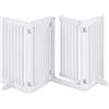 Relaxdays Cancelletto per Animali con Porta, HxL: 70 x 207 cm, Barriera Protettiva per Scale, per Cani e Gatti, Bianco
