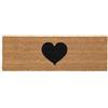 Relaxdays Zerbino Ingresso Casa, 75 x 25 cm, con Cuore, Tappeto per Interni e Esterni, in Fibra di Cocco, Marrone Nero
