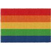 Relaxdays Zerbino in Fibra di Cocco, 60x40 cm Arcobaleno, Tappetino Antiscivolo Ingresso, Esterno e Interno, Multicolore