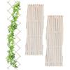 Relaxdays Grigliato in Legno per Rampicanti Allungabile 180x30 cm, Set 3 Tralicci Piante da Giardino e Balcone, Bianco