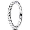PANDORA ME Anello Pyramids in argento Sterling con borchie e zirconi cubici trasparenti, 48
