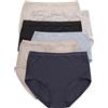 Hanes Women's Comfort Flex Fit Microfiber Brief Panty (Pack of 6), Assorted, Large