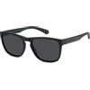 POLAROID SUNGLASSES FRAMES PLD 2161/S Opaco BLACK GREY 57/18/140 UNISEX ADULTI, Nero Opaco/Grigiio, 57/18/140