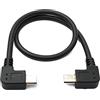 System-S Cavo USB 2.0 30 cm Micro B maschio a maschio, adattatore angolare in nero