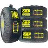 OMP Speed Set di 4 coprisedili universali, per riporre e trasportare pneumatici/ruote, con tasca per viti e protezione anteriore, ideali per auto e SUV