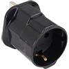 OcioDual Adattatore UK Ita, Adattatore Presa UK, Spina Inglese, Regno Unito all'UE, Adattatori Prese Inglesi, Spina da Viaggio, Convertitore da 2-pin a 3-pin, Presa UK Italiana, Nero
