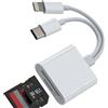Kefiany Adattatore Lettore Schede USB C Lightning per Apple iPad iPhone15 MacBook Pro compatibile per Samsung SD Micro SD Card Reader Memoria Cavo Chiavetta Macchina Fotografica Fotocamera TF Memory Esterna