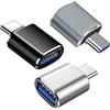 Mepsies Adattatore USB C a USB 3.0 (3 Pezzi), Adattatore USB Tipo C a USB OTG, Compatibile con MacBook, iPhone 17/16/15, iPad, Samsung Galaxy S25 S24 S23, Telefoni, Tablet e Altro (Nero/Argento/Grigio)