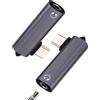HOYULLI Adattatore jack per cuffie da USB C a 3,5 mm (2 pezzi) per iPhone 16 15 Pro Max per Apple Aux DAC Audio Type C connettore compatibile con microfono Samsung S25 S24 Headphone Dongle per iPad Android