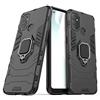 MaiJin Compatibile con OnePlus Nord N100 Cover, Custodia Armor Anello Cavalletto (Funziona con il Supporto Magnetico per Auto) Case Paraurti (Nero)