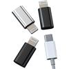 Kefiany Adattatore USB C A Lightning Maschio(Set di 3)per IPhone14 13 Pro Max Tipo-c Maschio Presa Certificato Per Apple MFI Caricabatterie Rapido Connettore Per IPad Cavo Trasferimento File Dispositivo