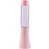 I-TOTAL® - Lampada LED Flared Effetto Glitter Luce Multicolore, Cangiante, Design Ipnotico con Glitter - 33,5 cm (Rosa Pastello)