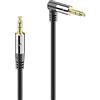 sonero® premium cavo audio con 1x spina 90°, jack 3,5 mm, 2,00 m, contatti dorati, nero
