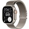 Apple Watch Ultra 3 GPS + Cellular, Cassa 49 mm in titanio naturale con Loop in maglia milanese in titanio naturale - Large