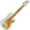 Miniblings Basso Elettrico Chitarra Bassista Spilla Strumento Bianco Mini Bass - Gioielli Fatto a Mano Pulsante I Pin Pins