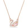 Swarovski Collana Dazzling Swan, Cigno, Rosa, Placcato color oro rosa